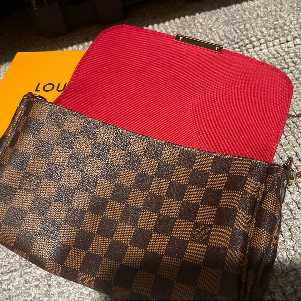 Inspired Damier Ebene Checkered. The Favorite PM Shoulder crossbody Bag. - Picture 3 of 12